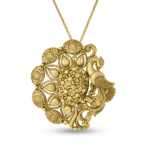 قلادة طاووس من الذهب عيار 22 قيراط | مجموعة أرماري قلادة طاووس من الذهب عيار 22 قيراط | مجموعة أرماري