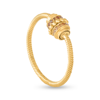 Dhwani Bead & Orange Sapphire Ring