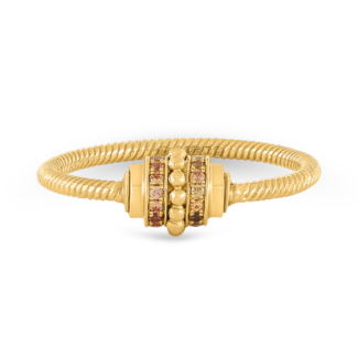 Dhwani Bead & Orange Sapphire Ring