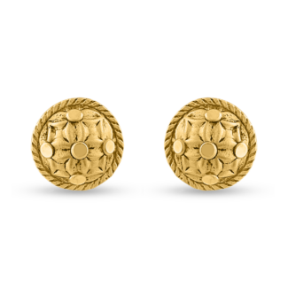 22ct Gold Antique Finish Stud | 10mm