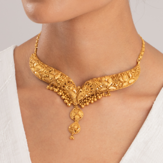 22ct Gold Choker | Antique Finish | Rosettes Collection 22ct Gold Choker | Antique Finish | Rosettes Collection