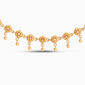 22ct Sunrise Gold Rosette Collection Anklet  | 10.5 Inches