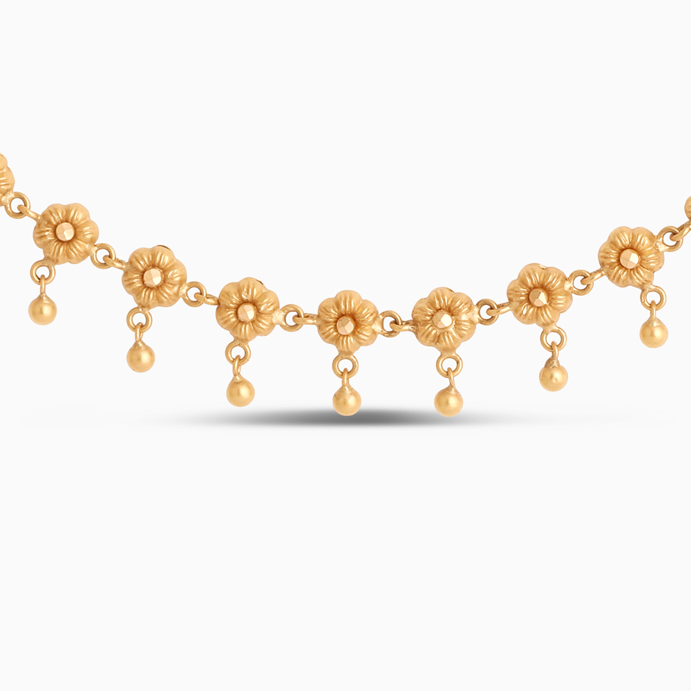 خلخال من الذهب عيار 22 قيراط من مجموعة صن رايز الذهبية | 10.5 بوصة خلخال من الذهب عيار 22 قيراط من مجموعة صن رايز الذهبية | 10.5 بوصة