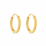 قرط طوق من الذهب عيار 22 قيراط بقطع ألماس قرط طوق من الذهب عيار 22 قيراط بقطع ألماس