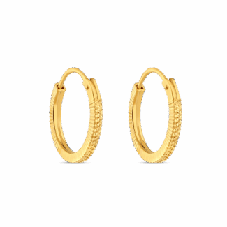 22ct Gold Diamond Cut Hoop Earring 22ct Gold Diamond Cut Hoop Earring