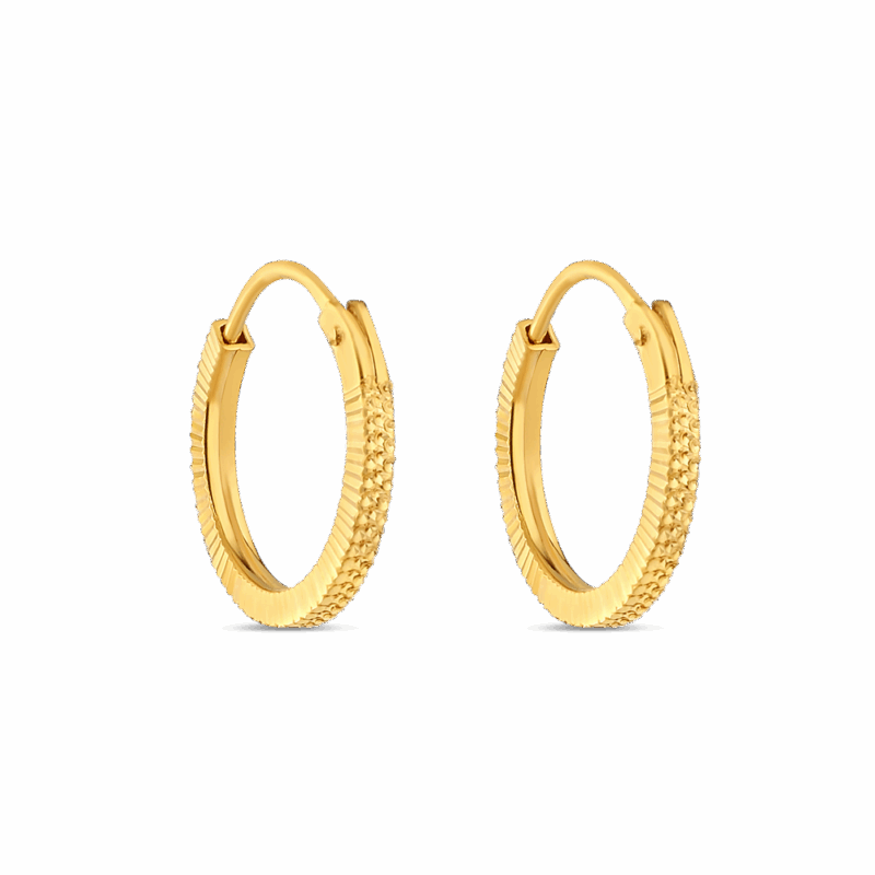 قرط طوق من الذهب عيار 22 قيراط بقطع ألماس قرط طوق من الذهب عيار 22 قيراط بقطع ألماس