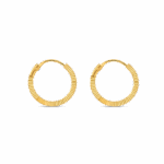 قرط طوق من الذهب عيار 22 قيراط بقطع ألماس قرط طوق من الذهب عيار 22 قيراط بقطع ألماس