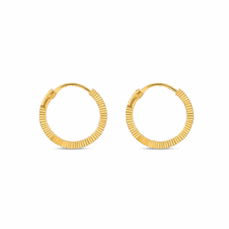 22ct Gold Diamond Cut Hoop Earring 22ct Gold Diamond Cut Hoop Earring