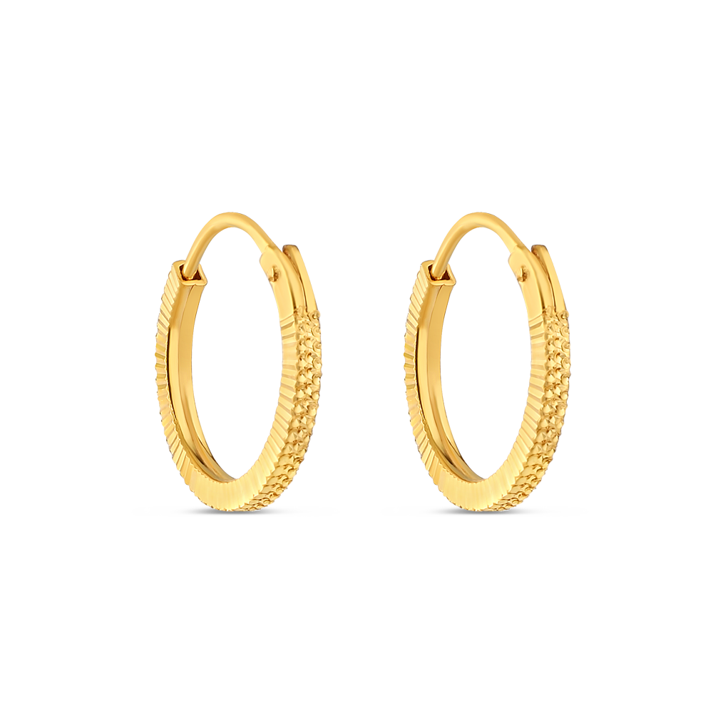 قرط طوق من الذهب عيار 22 قيراط بقطع ألماس قرط طوق من الذهب عيار 22 قيراط بقطع ألماس