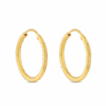 Bali-Ohrringe mit strukturiertem Ring