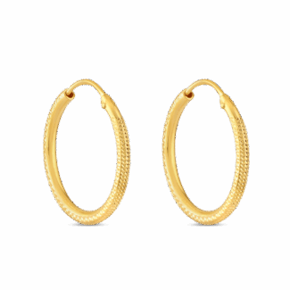 Textured Hoop Bali Earrings