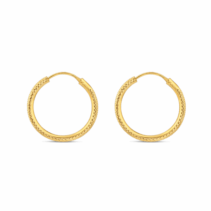 Bali-Ohrringe mit strukturiertem Ring