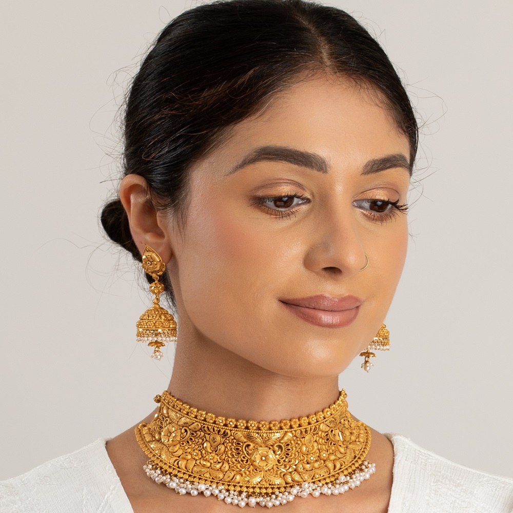 Antik Kaplamalı 22 Ayar Altın Küpe Antik Kaplamalı 22 Ayar Altın Küpe