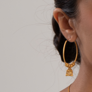 Indian Gold Hoop Earrings