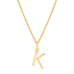 قلادة من الذهب عيار 22 قيراط ذهبية بحرف K قلادة من الذهب عيار 22 قيراط ذهبية بحرف K