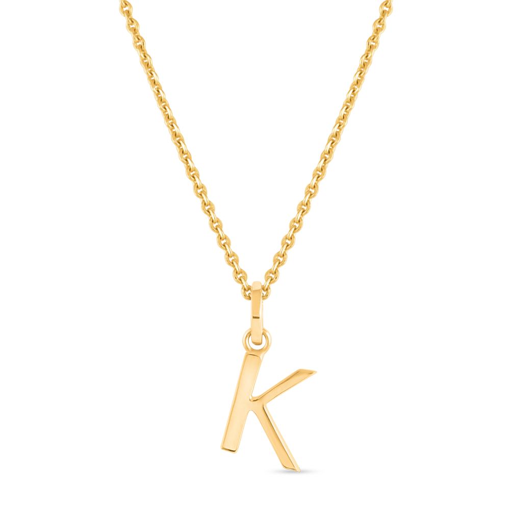 قلادة من الذهب عيار 22 قيراط ذهبية بحرف K قلادة من الذهب عيار 22 قيراط ذهبية بحرف K