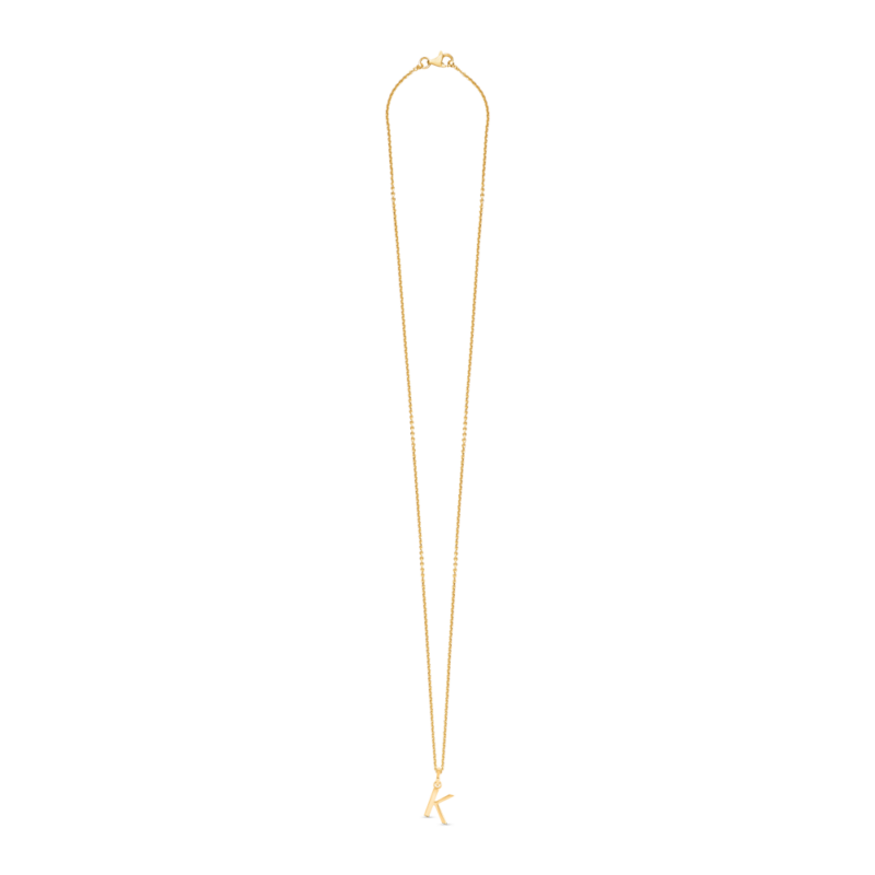 قلادة من الذهب عيار 22 قيراط ذهبية بحرف K قلادة من الذهب عيار 22 قيراط ذهبية بحرف K