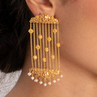 22ct Sunrise Gold Waterfall Earring