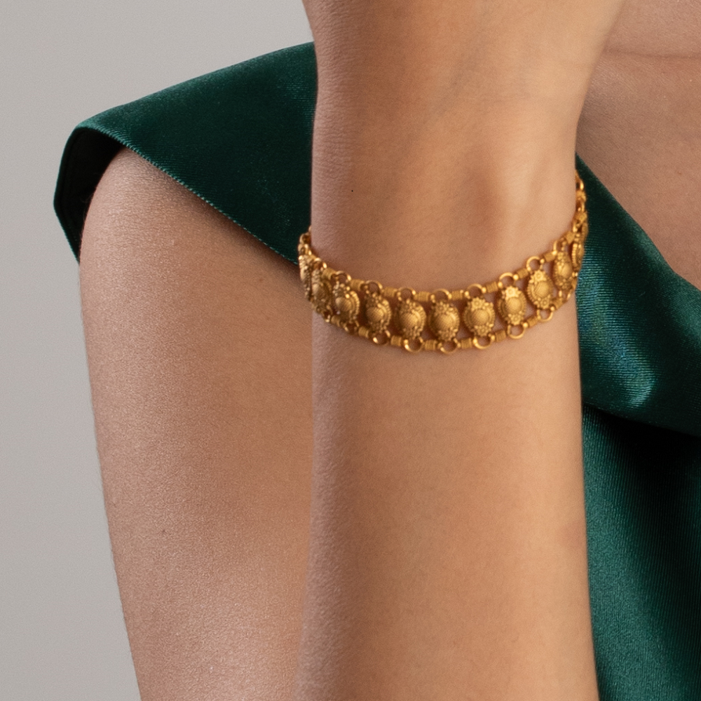 سوار من الذهب عيار 22 قيراط لها | 7 بوصة سوار من الذهب عيار 22 قيراط لها | 7 بوصة