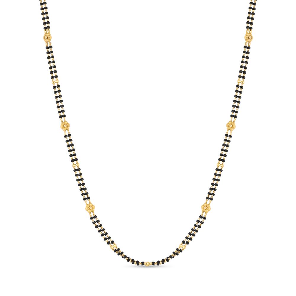 مانغالسوترا ذهبية مزدوجة الخط 22 قيراط | 25 بوصة مانغالسوترا ذهبية مزدوجة الخط 22 قيراط | 25 بوصة