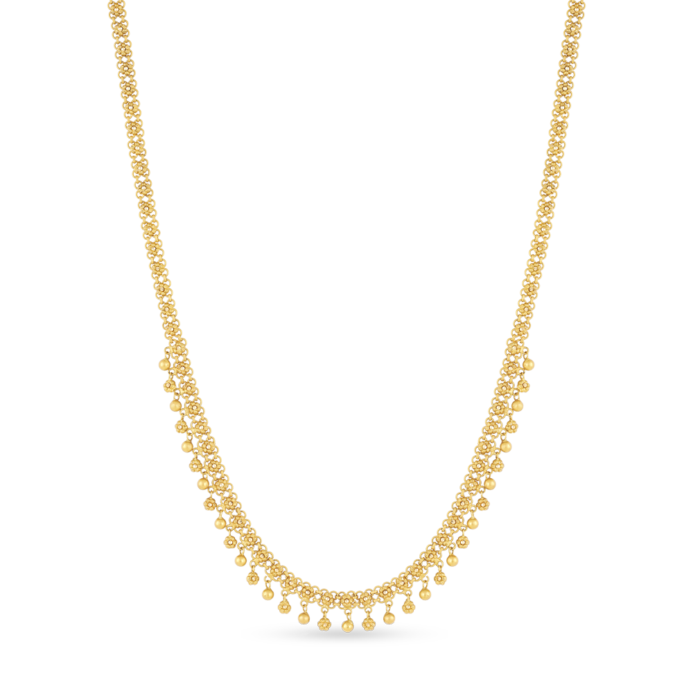 سلسال من الذهب عيار 22 قيراط | مجموعة الورود | 16.5 بوصة سلسال من الذهب عيار 22 قيراط | مجموعة الورود | 16.5 بوصة