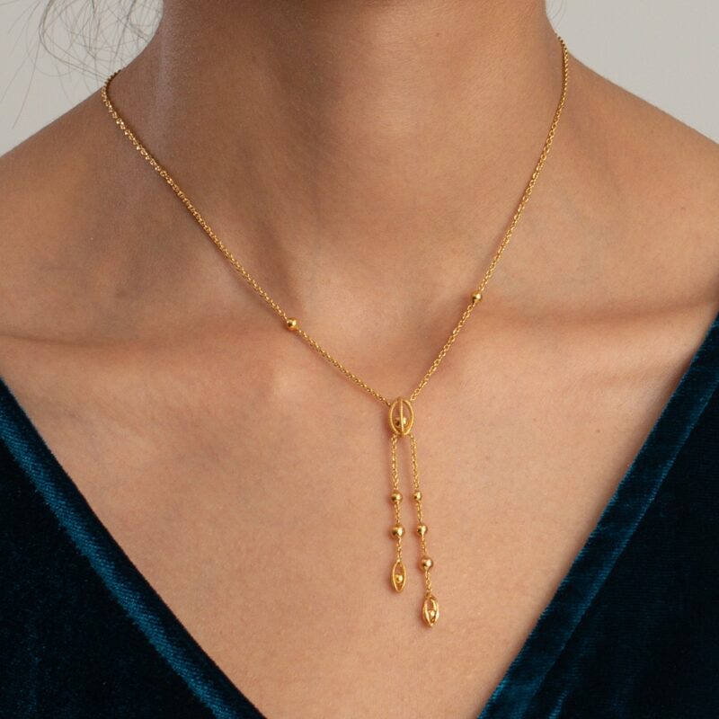 22 Ayar Gündoğumu Altın Lariat Kolye 22 Ayar Gündoğumu Altın Lariat Kolye