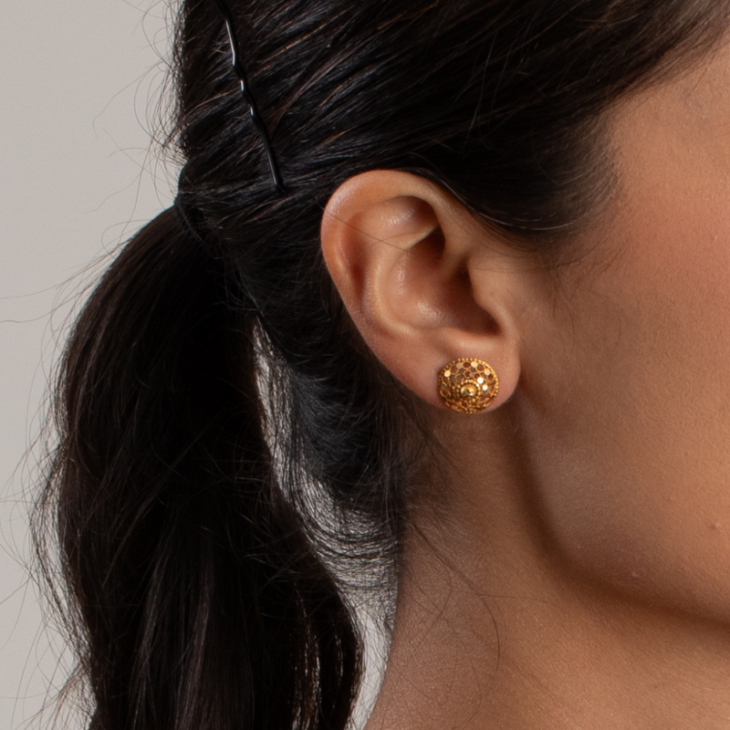 22 Ayar Altın Armari Koleksiyonu Saplama Küpe | 14mm 22 Ayar Altın Armari Koleksiyonu Saplama Küpe | 14mm