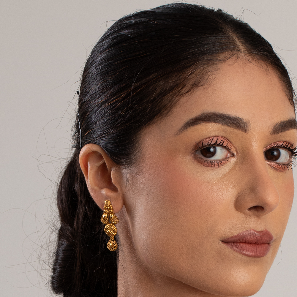 22 Ayar Altın Damla Küpe 22 Ayar Altın Damla Küpe