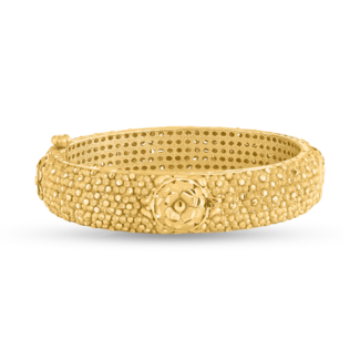 Rosettes Collection 22ct Sunrise Gold Bangle for Bridal | Size 2.4 Rosettes Collection 22ct Sunrise Gold Bangle for Bridal | Size 2.4