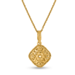 قلادة شروق الشمس من الذهب عيار 22 قيراط | مجموعة الوردة | 16 مم قلادة شروق الشمس من الذهب عيار 22 قيراط | مجموعة الوردة | 16 مم