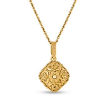 22ct Sunrise Gold Pendant | Rosette Collection | 16 mm 22ct Sunrise Gold Pendant | Rosette Collection | 16 mm