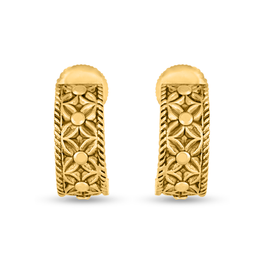 قرط أرماري دائري ذهبي عيار 22 قيراط | 6 مم قرط أرماري دائري ذهبي عيار 22 قيراط | 6 مم