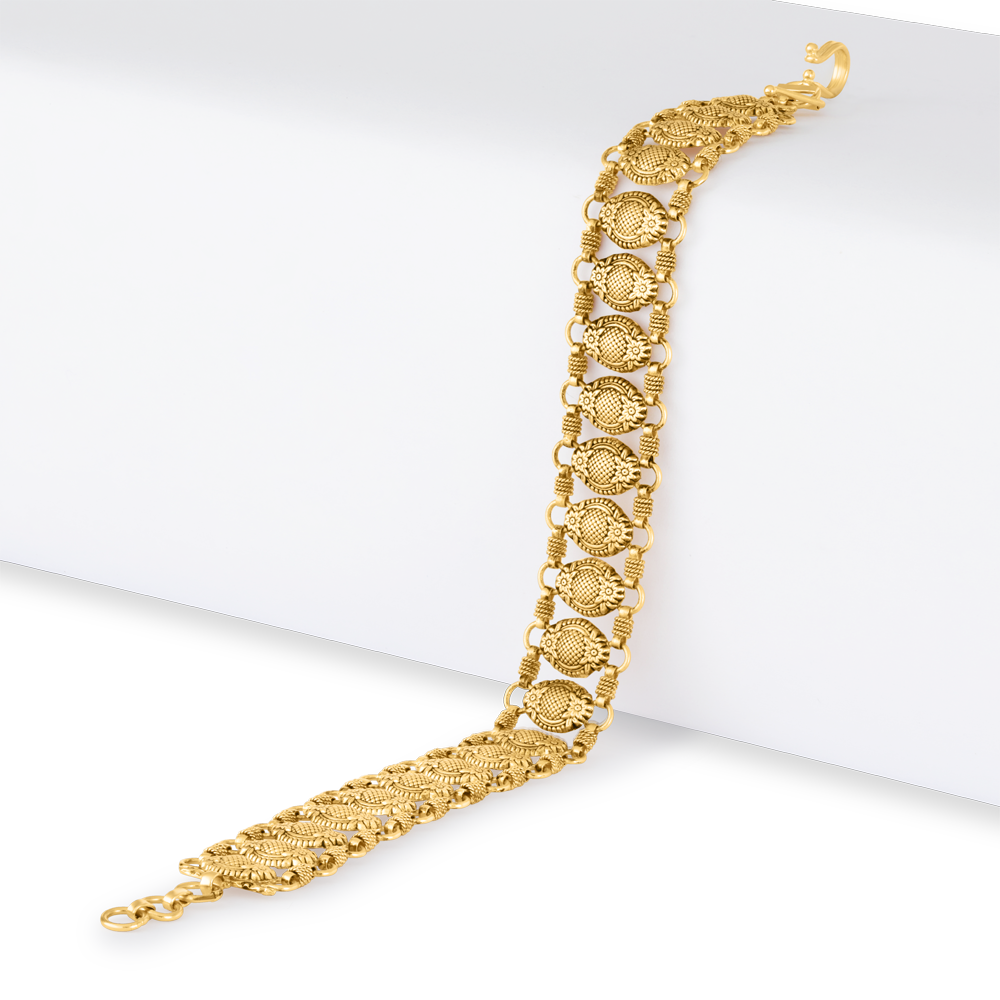 سوار من الذهب عيار 22 قيراط لها | 7 بوصة سوار من الذهب عيار 22 قيراط لها | 7 بوصة