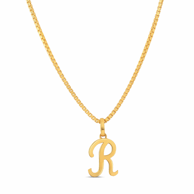 22 Ayar Sarı Altın Baş Harfi R Kolye 22 Ayar Sarı Altın Baş Harfi R Kolye