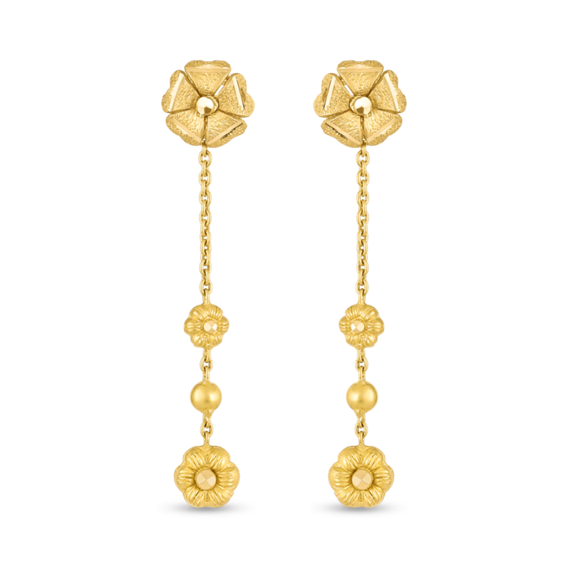 22 Ayar Gündoğumu Altın Rozet Damlalık | 1,5 İnç 22 Ayar Gündoğumu Altın Rozet Damlalık | 1,5 İnç