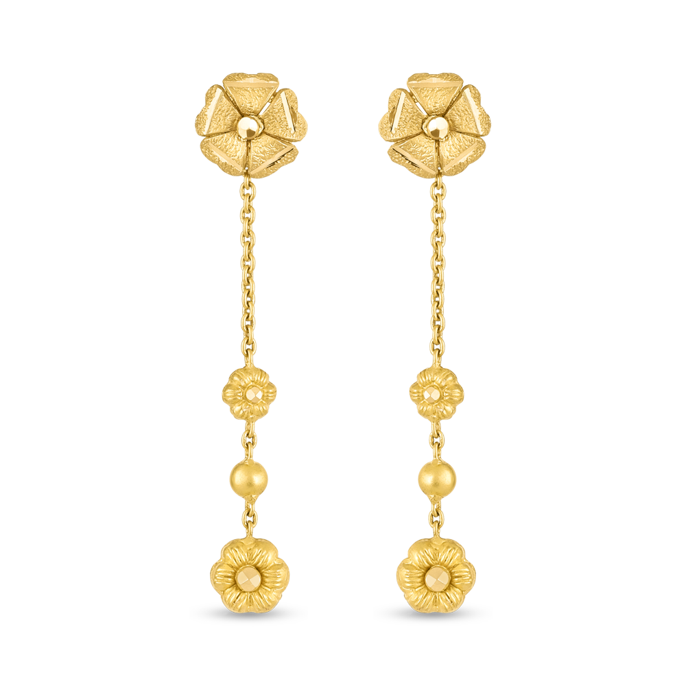 22 Ayar Gündoğumu Altın Rozet Damlalık | 1,5 İnç 22 Ayar Gündoğumu Altın Rozet Damlalık | 1,5 İnç