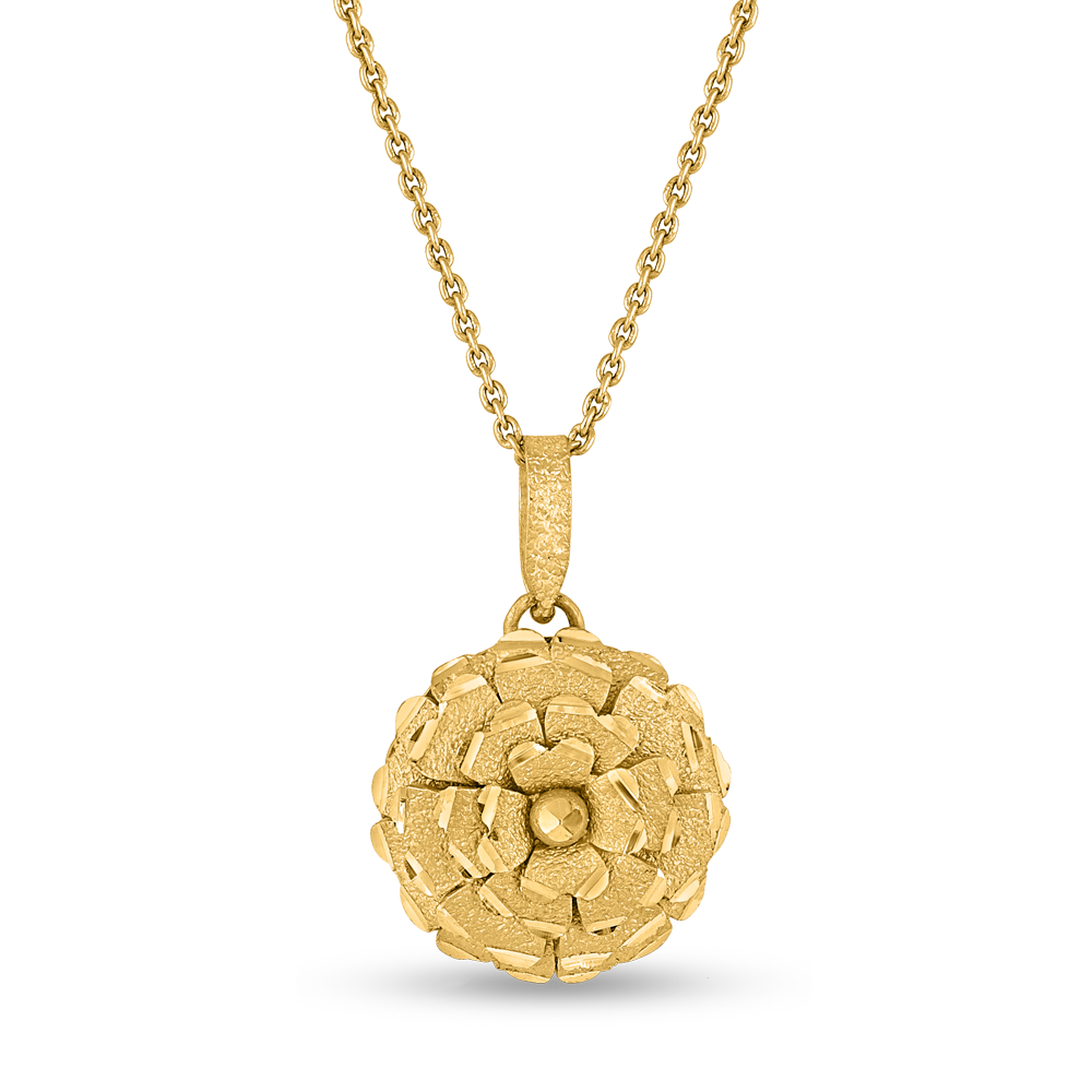 22 Ayar Gündoğumu Altın Dört Katlı Çiçek Kolye 22 Ayar Gündoğumu Altın Dört Katlı Çiçek Kolye