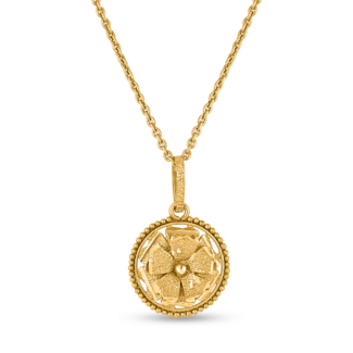 22ct Gold Floral Pendant | 15mm 22ct Gold Floral Pendant | 15mm