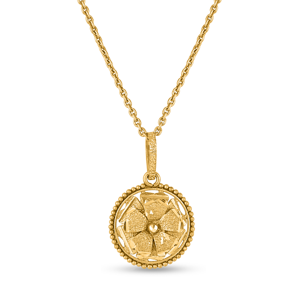 22 Ayar Altın Çiçekli Kolye | 15mm 22 Ayar Altın Çiçekli Kolye | 15mm