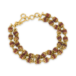 22ct Gold Rudraksh Double Line Armband | 7,5 Zoll 22ct Gold Rudraksh Double Line Armband | 7,5 Zoll