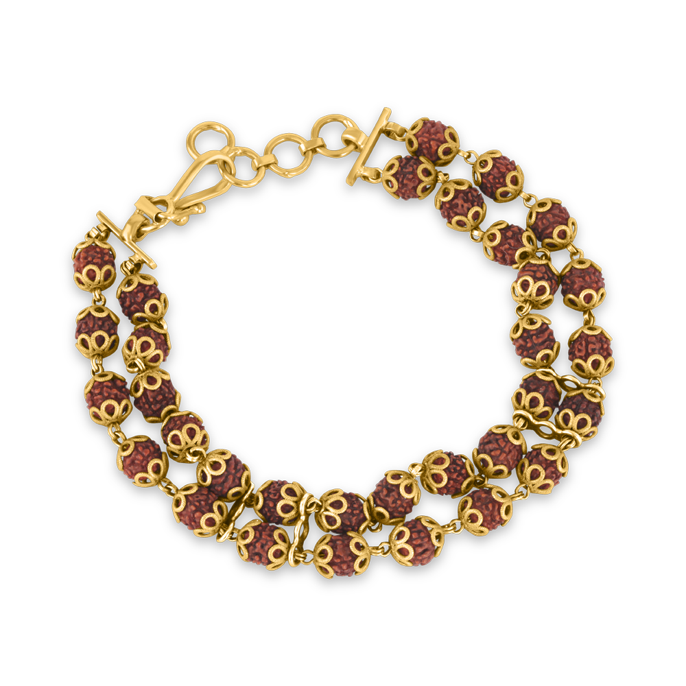 سوار خط مزدوج من الذهب عيار 22 قيراط من الردراكش | 7.5 بوصة سوار خط مزدوج من الذهب عيار 22 قيراط من الردراكش | 7.5 بوصة