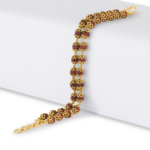 22ct Gold Rudraksh Double Line Armband | 7,5 Zoll 22ct Gold Rudraksh Double Line Armband | 7,5 Zoll