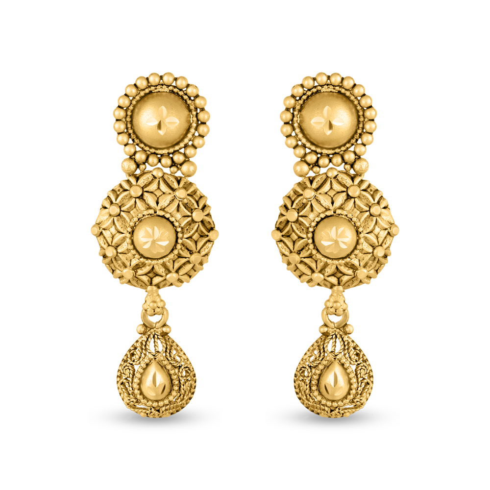 22 Ayar Altın Damla Küpe 22 Ayar Altın Damla Küpe