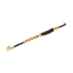 سوار ذهب عيار 22 قيراط مع خرز أسود | 7 بوصة سوار ذهب عيار 22 قيراط مع خرز أسود | 7 بوصة