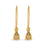 أقراط هندية ذهبية دائرية من الذهب مع جومخة أقراط هندية ذهبية دائرية من الذهب مع جومخة