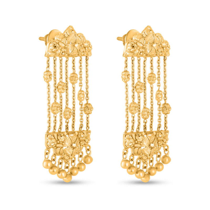 22 Ayar Gündoğumu Altın Gelin Damla Küpesi 22 Ayar Gündoğumu Altın Gelin Damla Küpesi