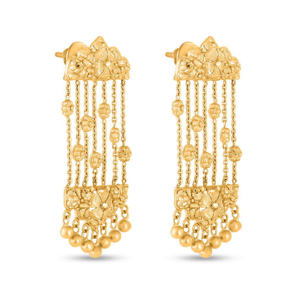 22 Ayar Gündoğumu Altın Gelin Damla Küpesi 22 Ayar Gündoğumu Altın Gelin Damla Küpesi