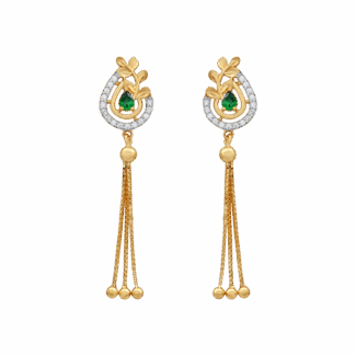 22ct Gold MVD Stud Drop with CZ Stone 22ct Gold MVD Stud Drop with CZ Stone