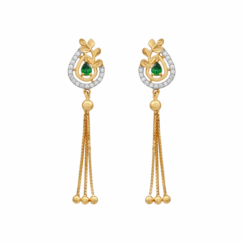 22ct Gold MVD Ohrstecker Tropfen mit CZ Stein 22ct Gold MVD Ohrstecker Tropfen mit CZ Stein