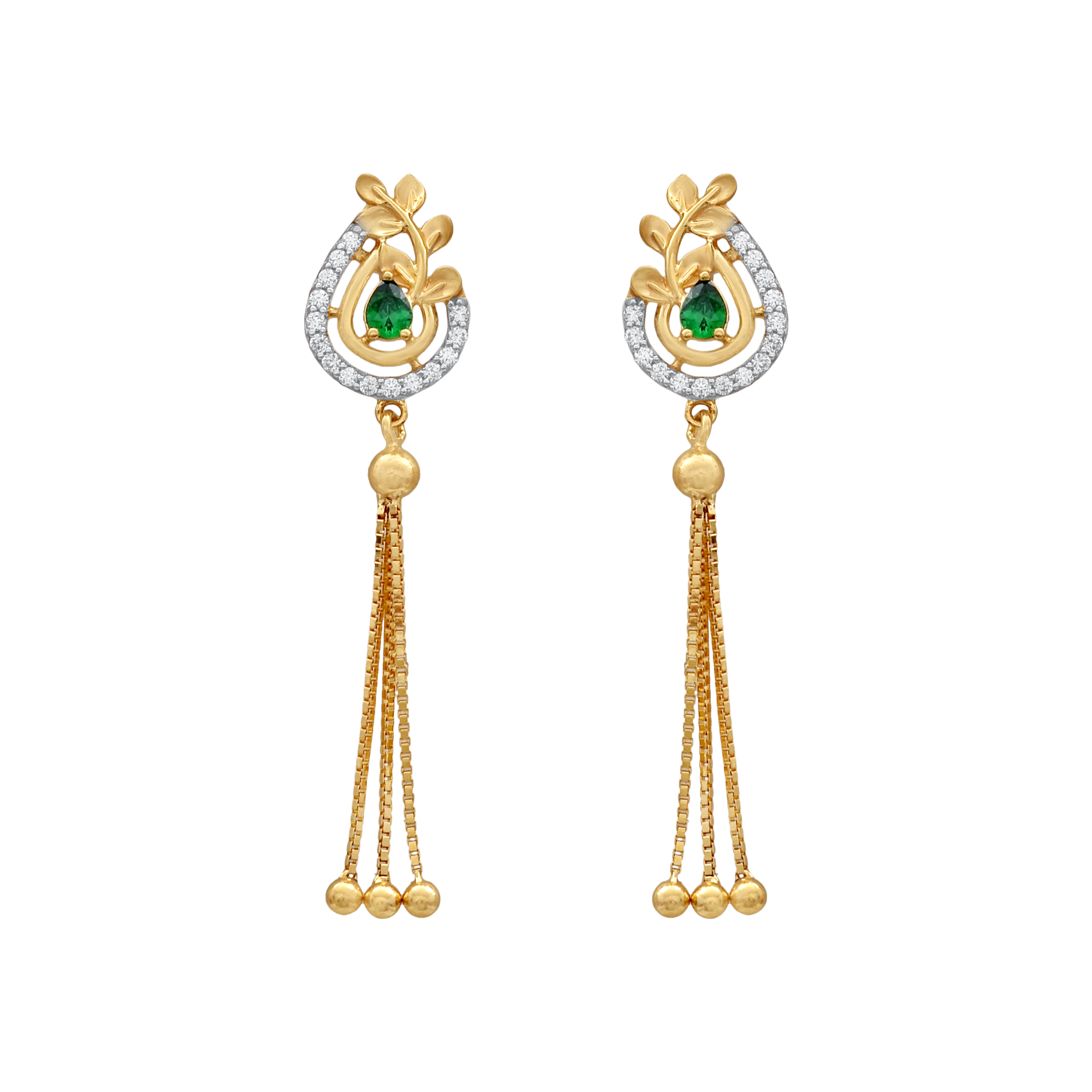 CZ Taşlı 22 Ayar Altın MVD Saplama Damla CZ Taşlı 22 Ayar Altın MVD Saplama Damla